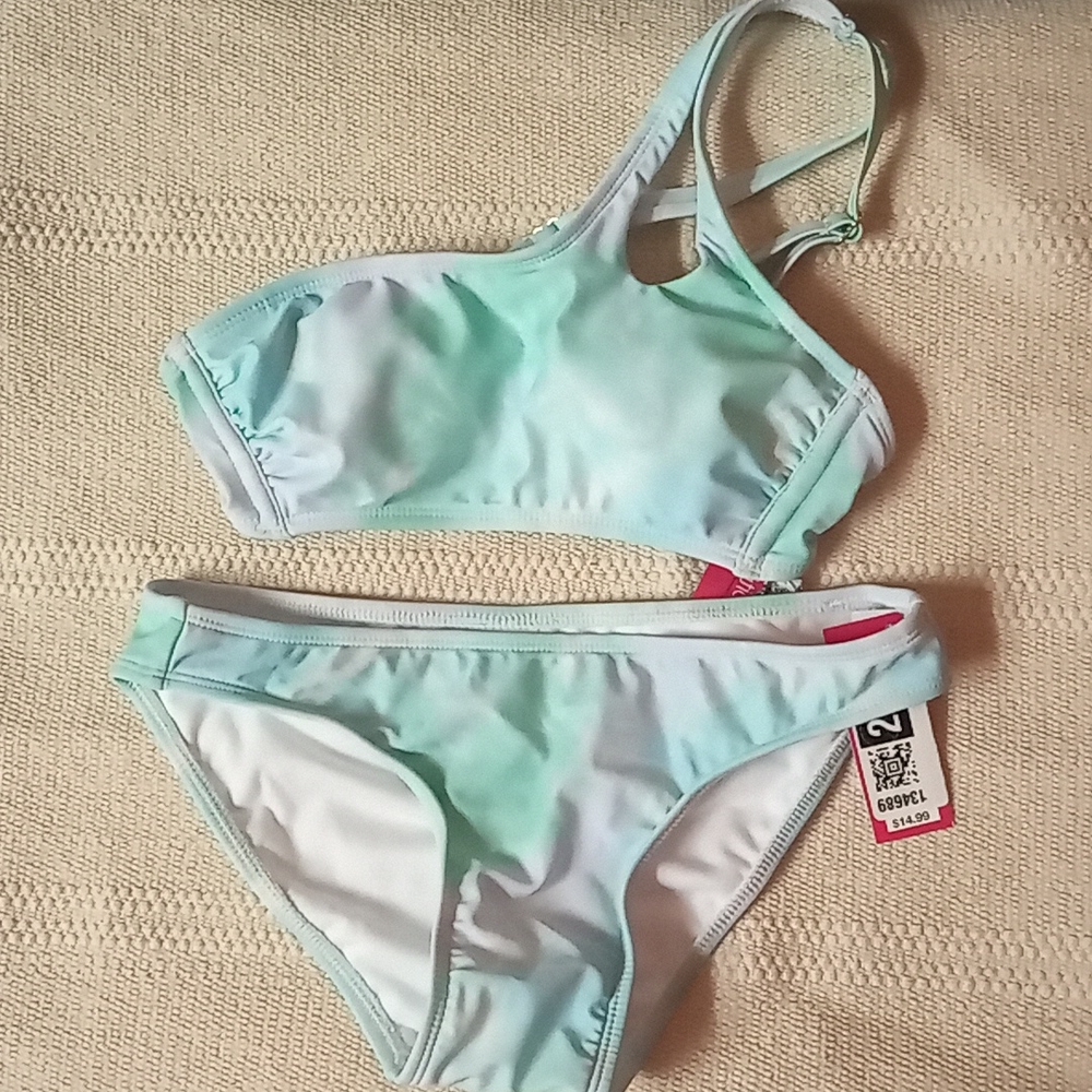 Watercolor one strap bikini